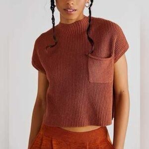 Free People Freya Sweater Vest - Mustard